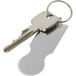 Rhea shopping cart keyring – Silver extra view