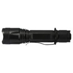 Mears 5W rechargeable tactical flashlight – Solid black back view