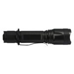 Mears 5W rechargeable tactical flashlight – Solid black front view