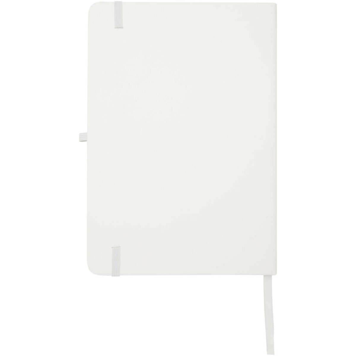 Teak A5 recycled hard cover notebook with lined pages – White back view
