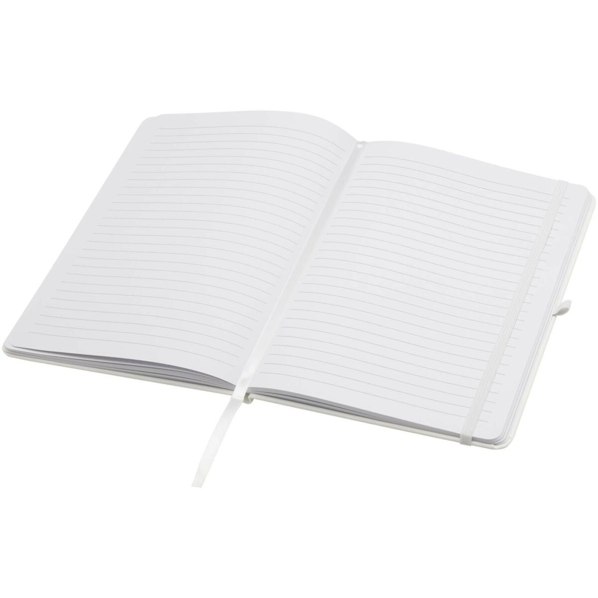 Teak A5 recycled hard cover notebook with lined pages – White extra view