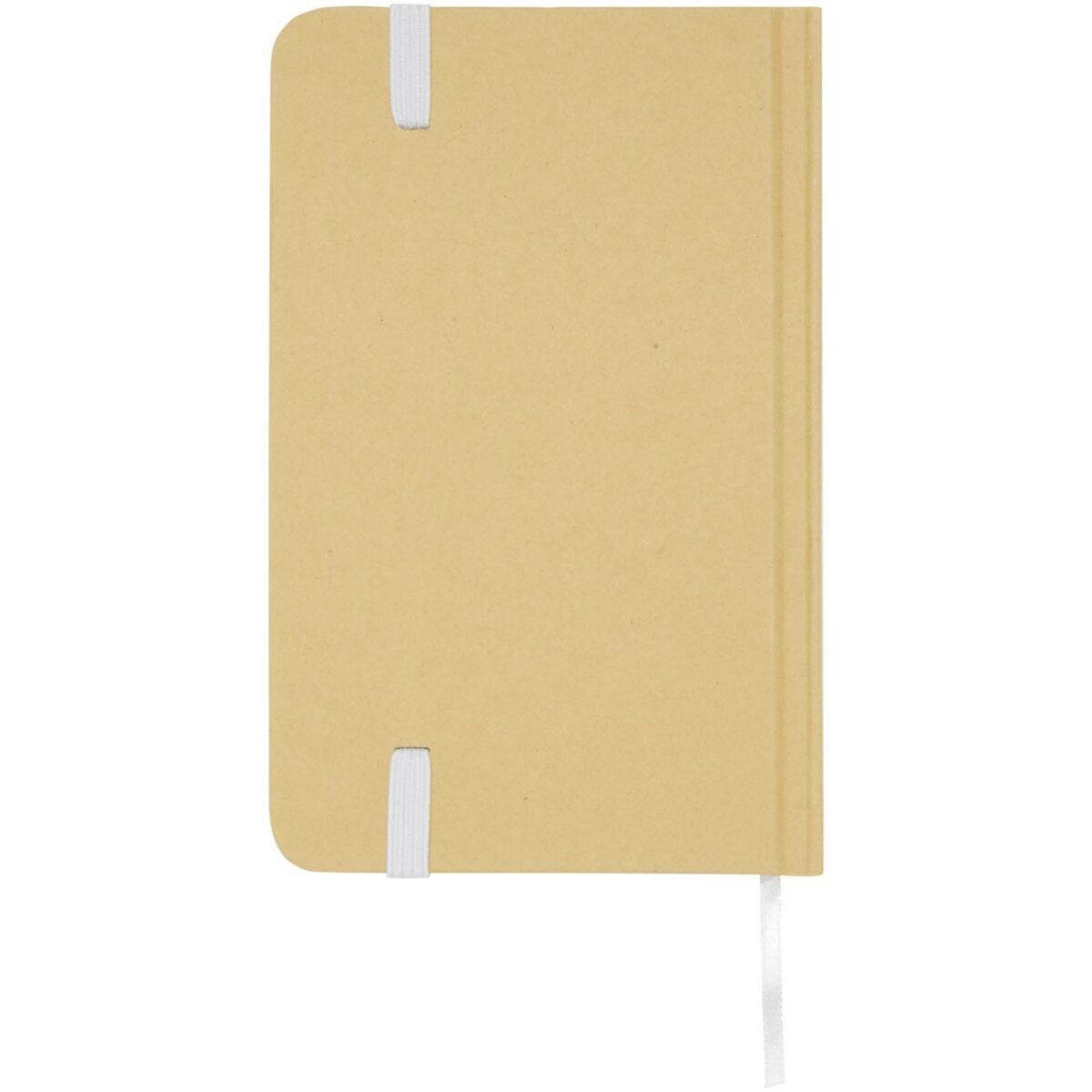 Reed A6 recycled hard cover notebook with plain pages – White back view