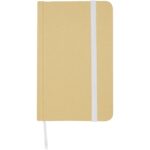 Reed A6 recycled hard cover notebook with plain pages – White front view