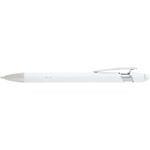 Kish ballpoint pen with silver finish (black ink) – White front view