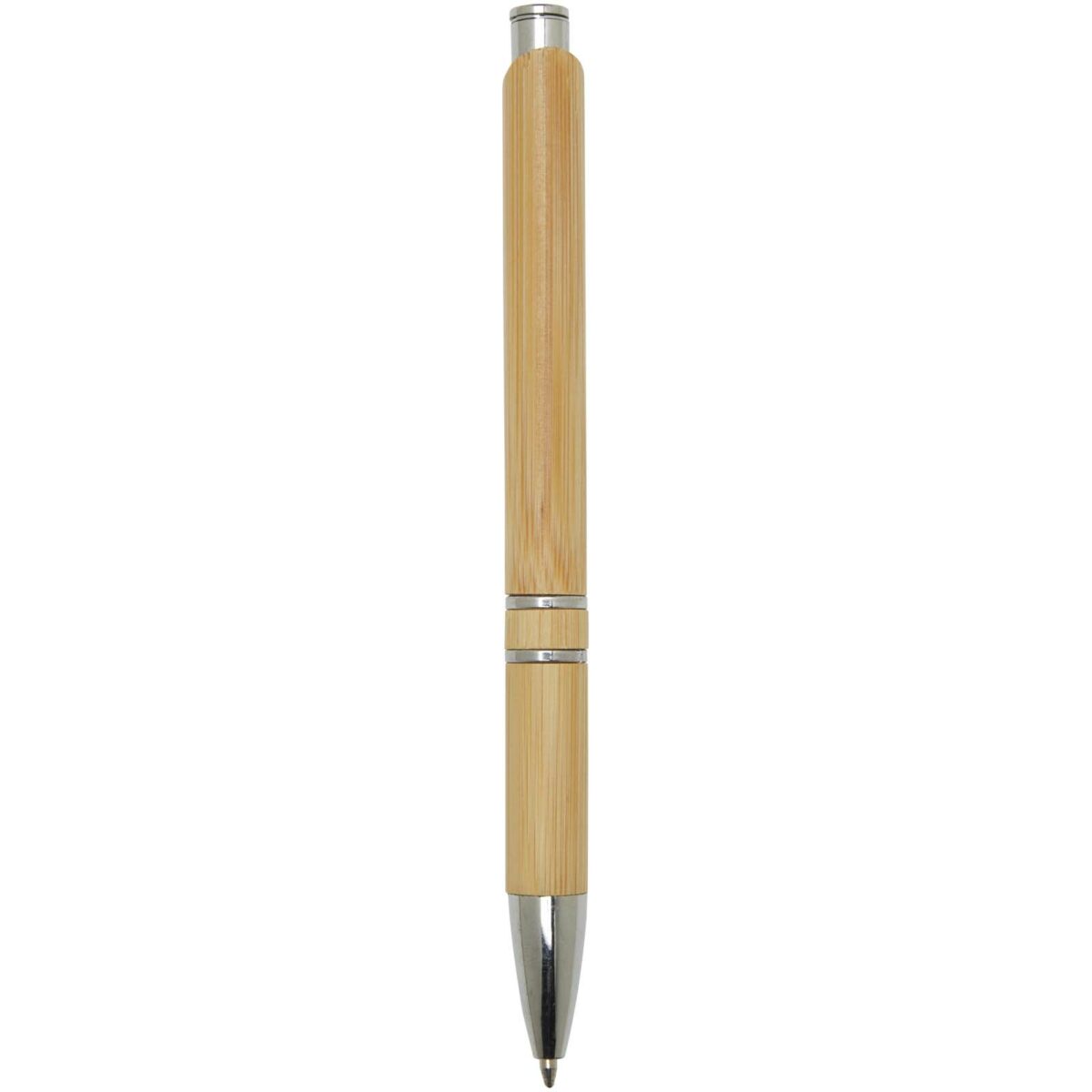 Wicker bamboo ballpoint pen (black ink) – Natural back view