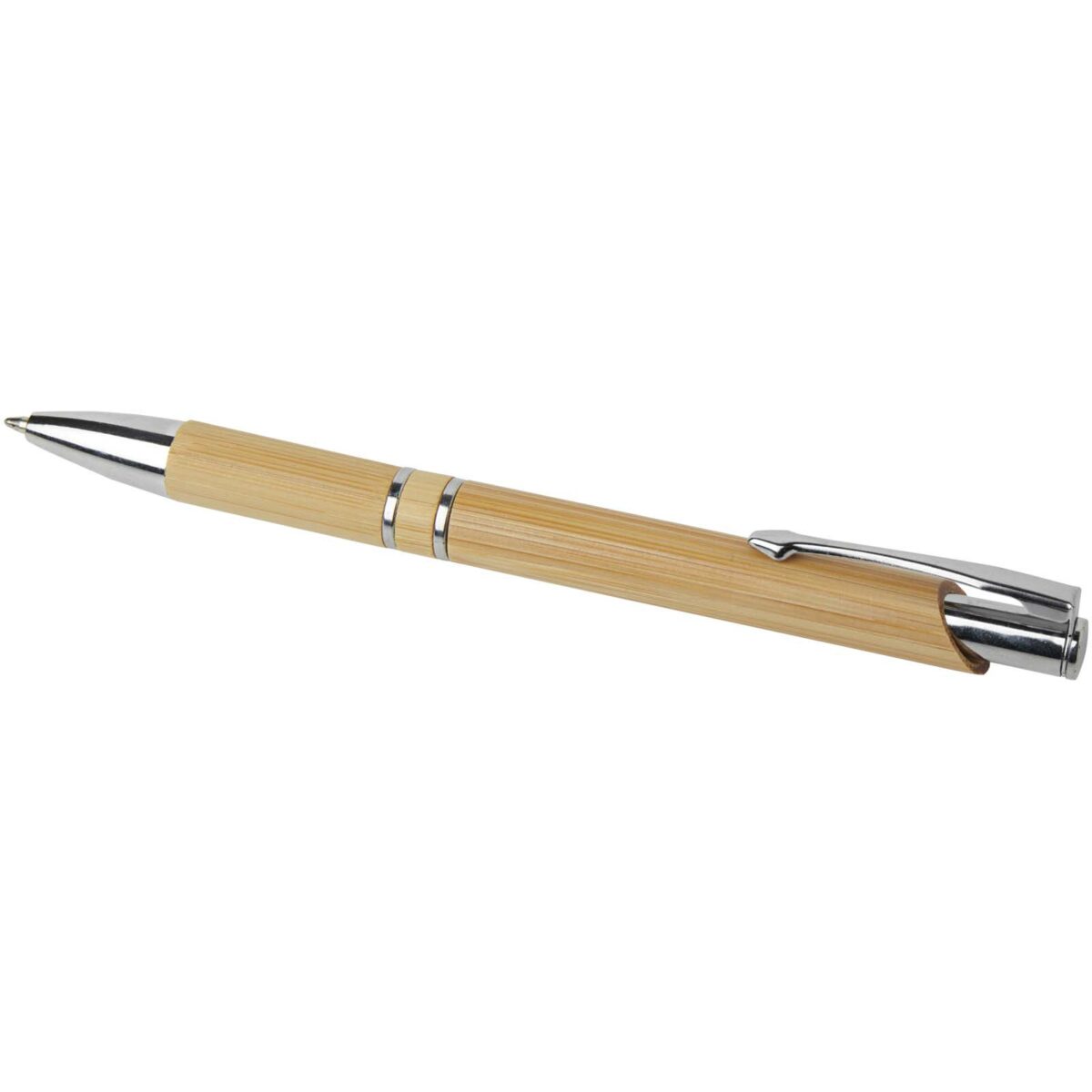 Wicker bamboo ballpoint pen (black ink) – Natural extra view