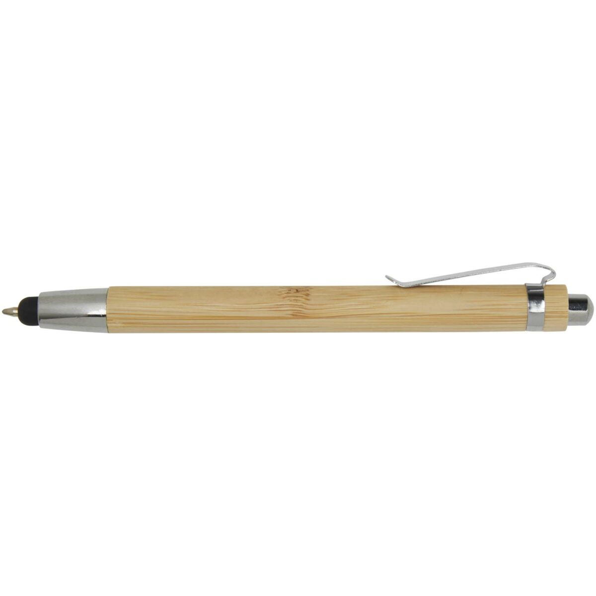 Elm bamboo ballpoint pen (black ink) – Natural front view
