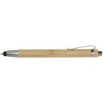 Elm bamboo ballpoint pen (black ink) – Natural front view