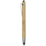 Elm bamboo ballpoint pen (black ink) – Natural with logo
