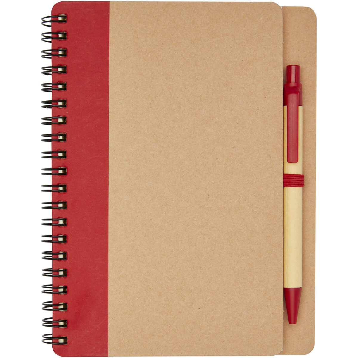 Priestly recycled notebook with pen – Natural front view
