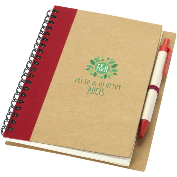 Priestly recycled notebook with pen – Natural with logo