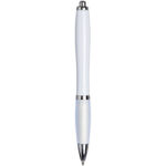 Nash ballpoint pen with coloured barrel and grip (black ink) – White back view