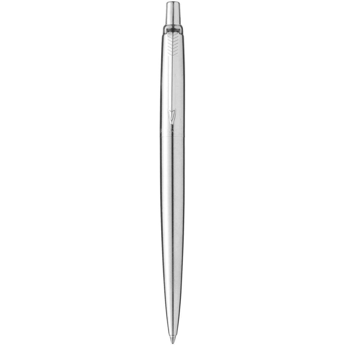 Parker Jotter ballpoint pen (blue ink) – Steel front view