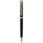 Waterman Hémisphère ballpoint pen (blue ink) – Solid black front view