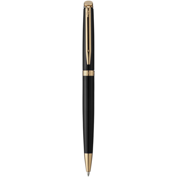 Waterman Hémisphère ballpoint pen (blue ink) – Solid black front view