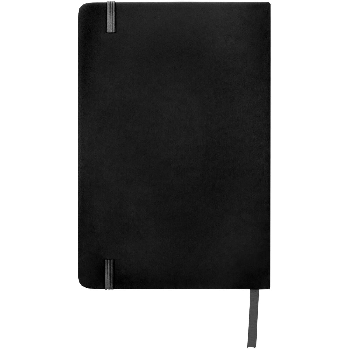 Spectrum A5 hard cover notebook – Solid black back view