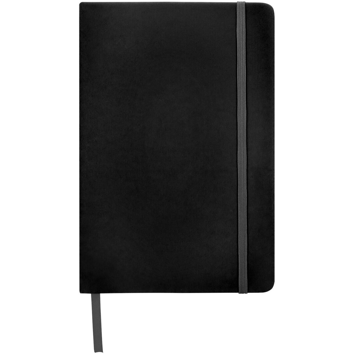 Spectrum A5 hard cover notebook – Solid black front view
