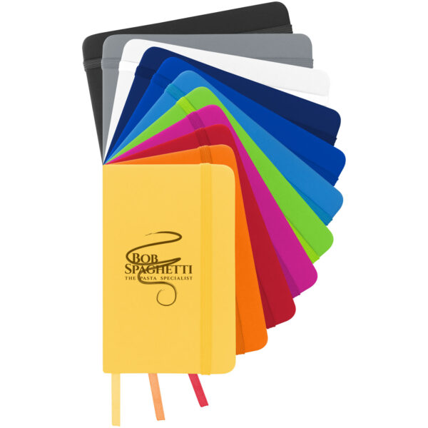 Spectrum A6 hard cover notebook – Solid black with logo