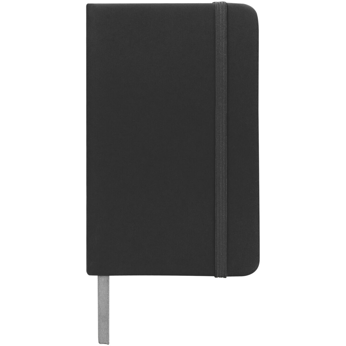 Spectrum A6 hard cover notebook – Solid black front view