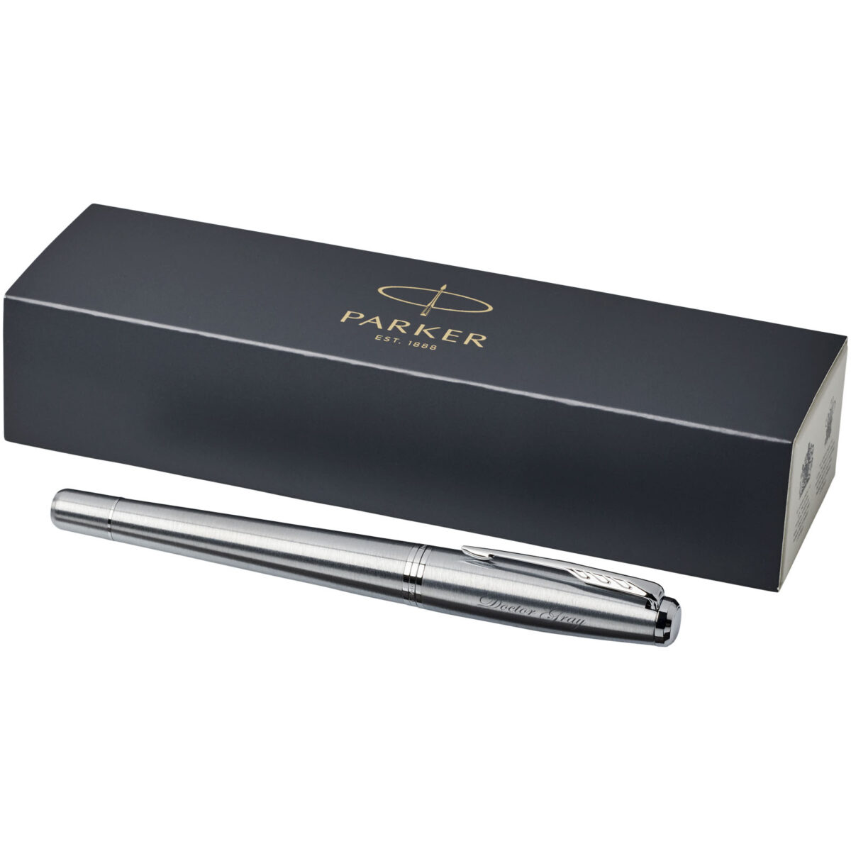 Parker Urban fountain pen (blue ink) – Metal with logo