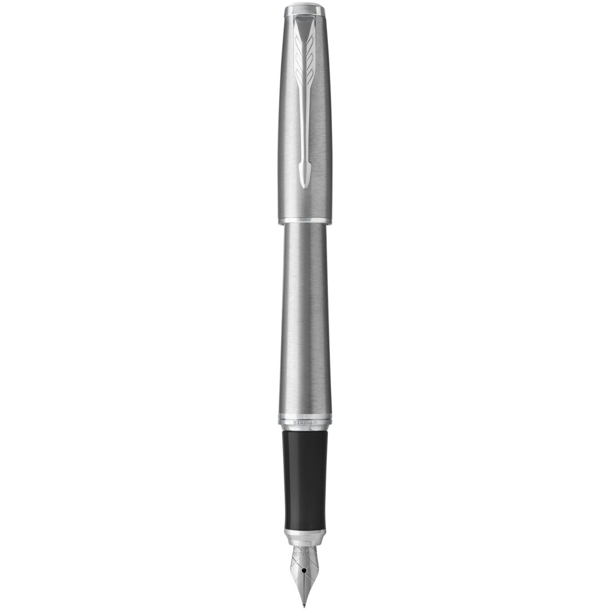 Parker Urban fountain pen (blue ink) – Metal front view