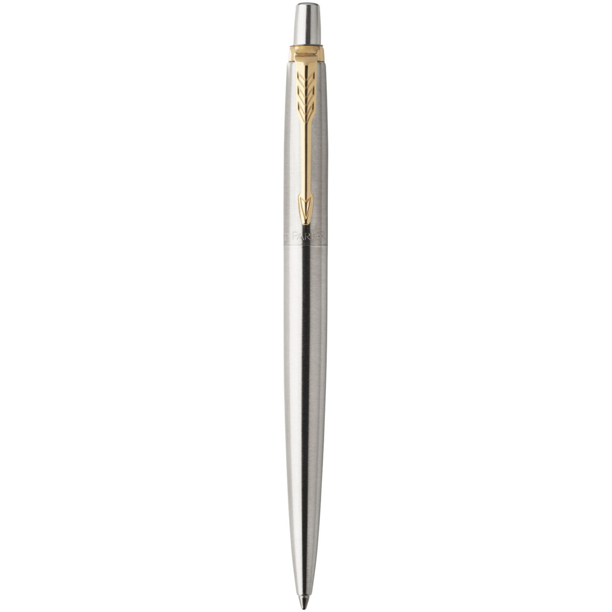 Parker Jotter SS ballpoint pen (blue ink) – Stainless steel front view