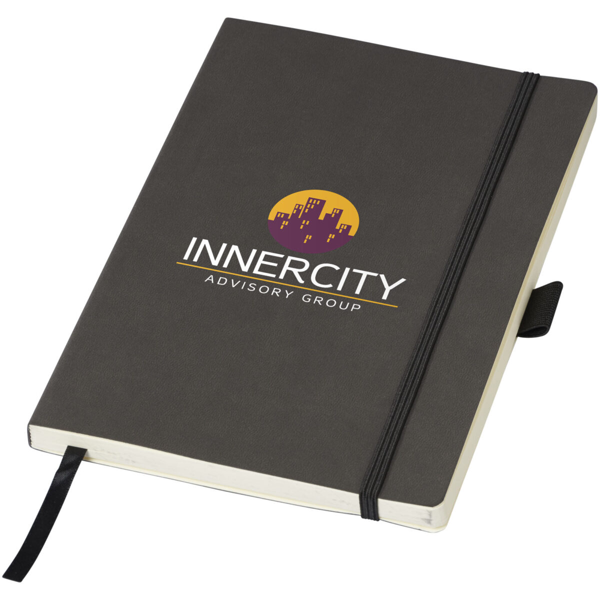 Revello A5 soft cover notebook – Solid black with logo