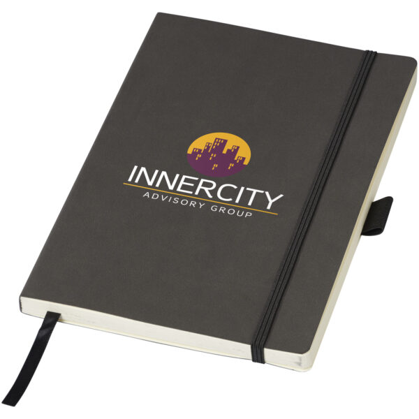 Revello A5 soft cover notebook – Solid black with logo