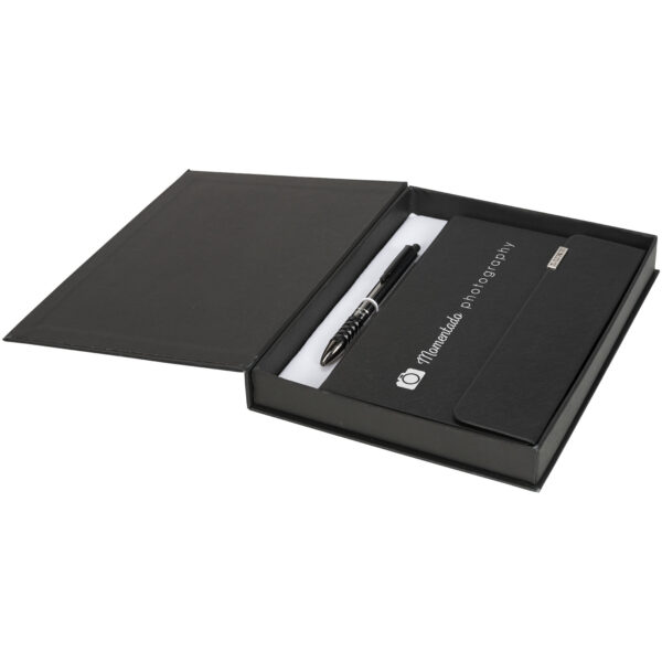 Tactical notebook gift set – Solid black with logo