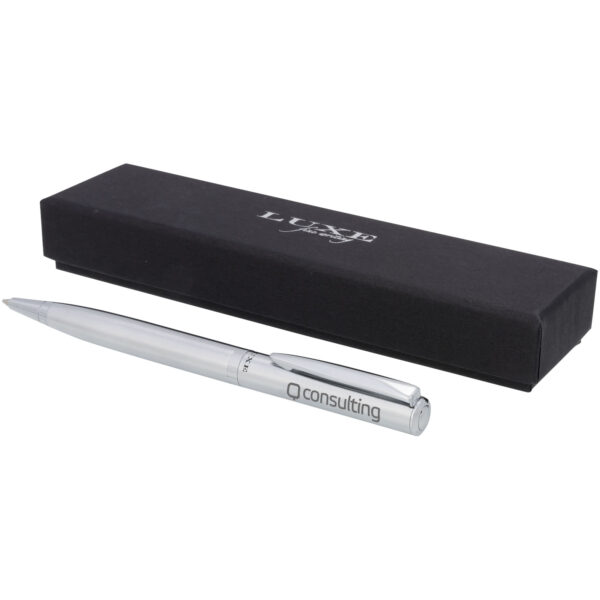 City ballpoint pen (black ink) – Silver with logo