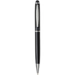 Lento stylus ballpoint pen (black ink) – Solid black front view
