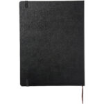 Moleskine Classic XL hard cover notebook - ruled – Solid black back view