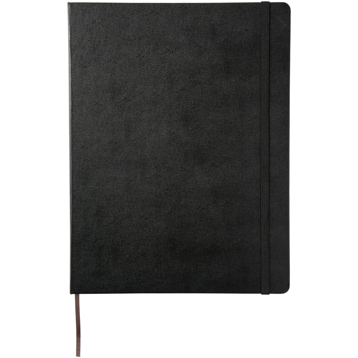 Moleskine Classic XL hard cover notebook - ruled – Solid black front view
