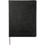 Moleskine Classic XL hard cover notebook - ruled – Solid black front view