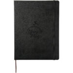 Moleskine Classic XL hard cover notebook - ruled – Solid black with logo