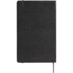 Moleskine Classic PK hard cover notebook - ruled – Solid black back view
