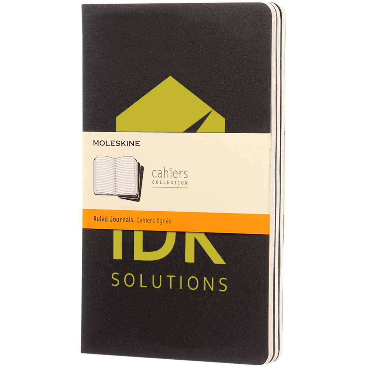 Moleskine Cahier Journal L - ruled – Solid black with logo