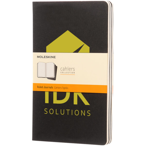 Moleskine Cahier Journal L - ruled – Solid black with logo