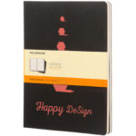 Moleskine Cahier Journal XL - ruled – Solid black with logo