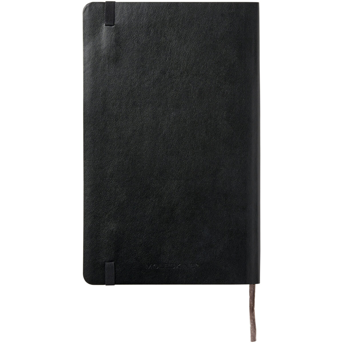 Moleskine Classic L soft cover notebook - plain – Solid black back view