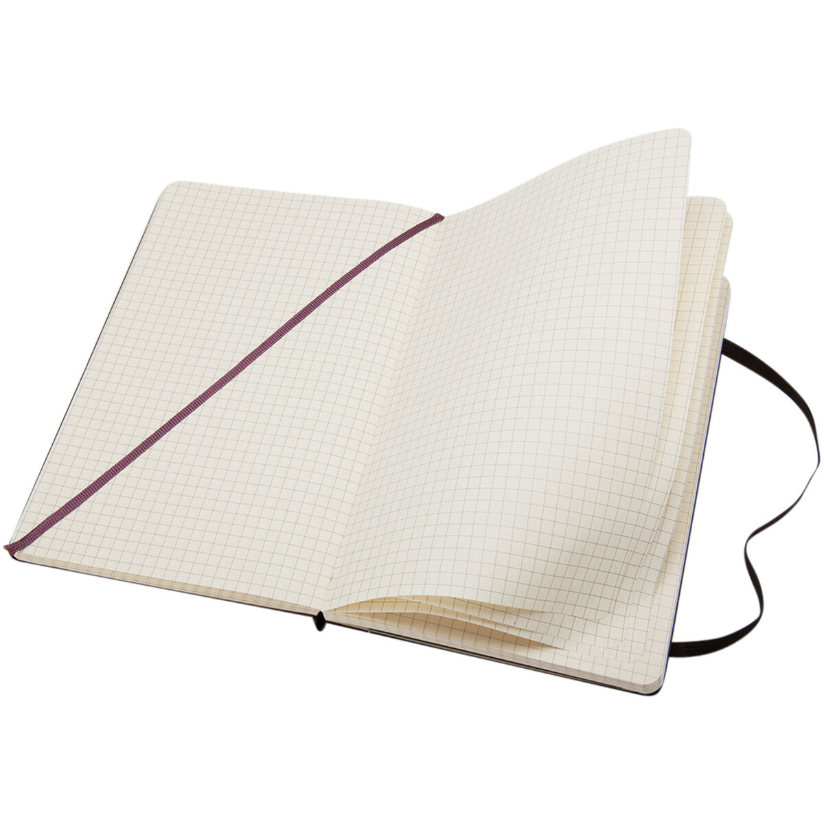 Moleskine Classic L hard cover notebook - squared – Solid black extra view