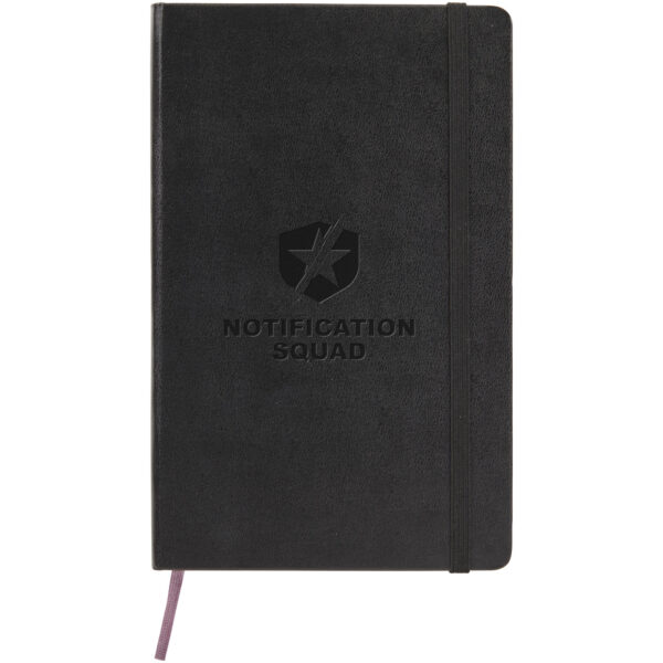 Moleskine Classic L hard cover notebook - squared – Solid black with logo