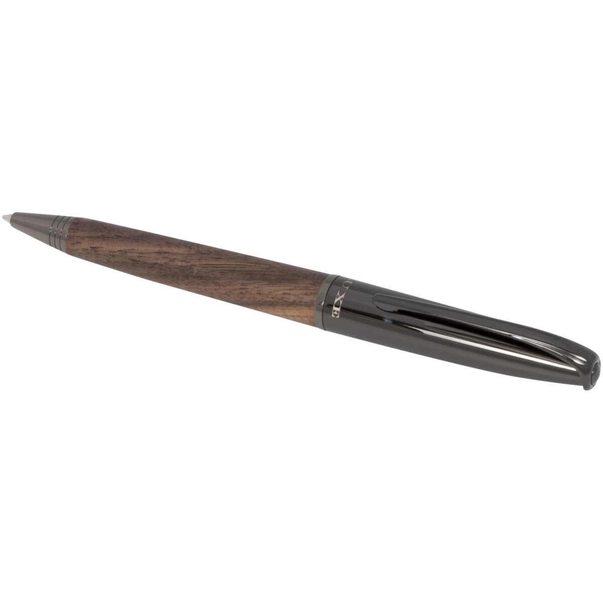 Loure wood barrel ballpoint pen (black ink) – Solid black extra view