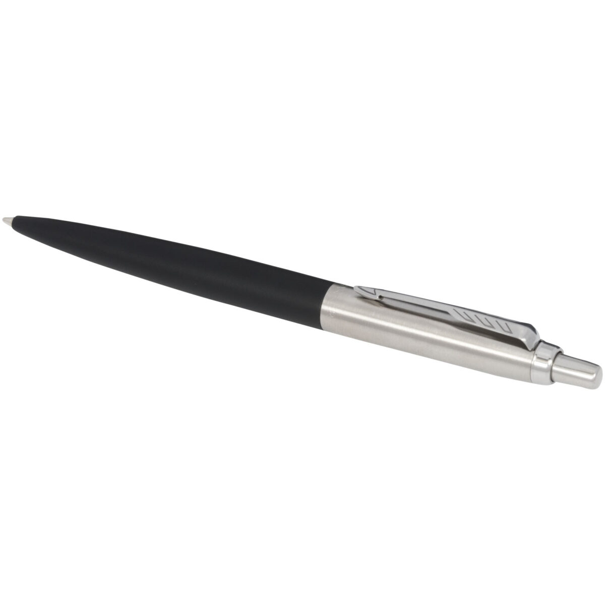Parker Jotter XL matte with chrome trim ballpoint pen (blue ink) – Solid black extra view
