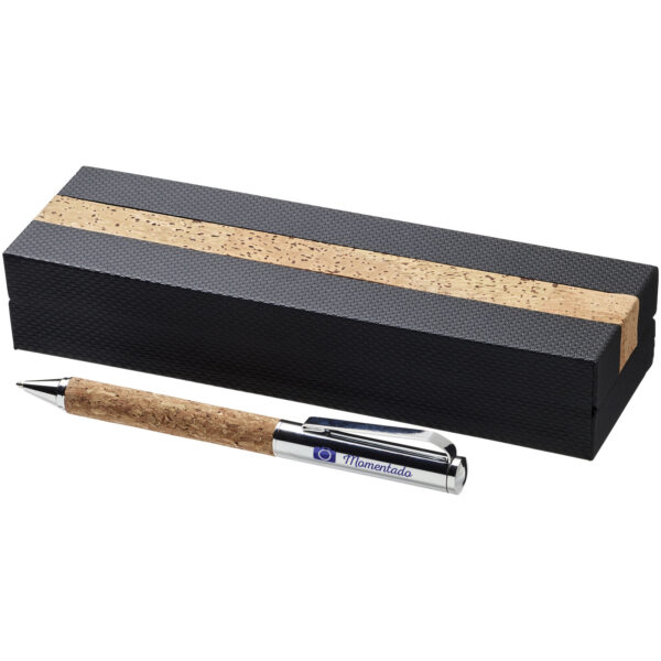 Cortegana ballpoint pen (black ink) – Natural with logo
