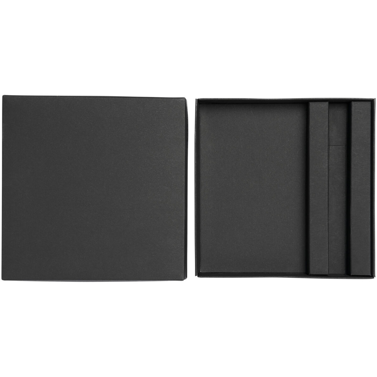 Moleskine Bundle giftbox pocket (notebook + pen) – Solid black front view