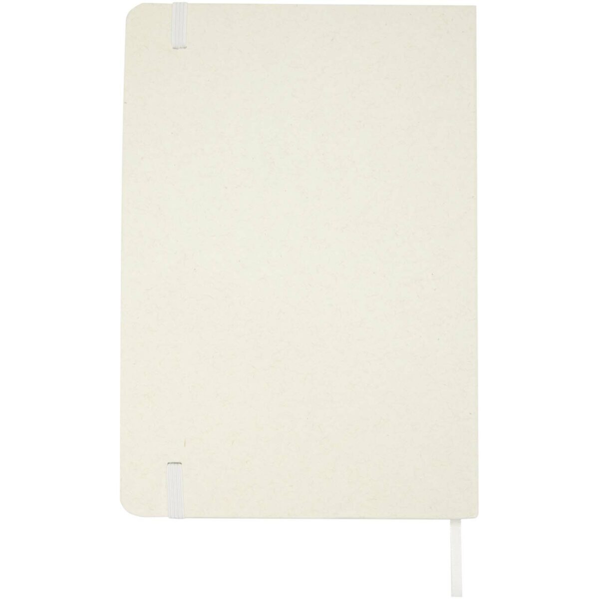 Bass A5 recycled hard cover notebook with lined pages – White back view