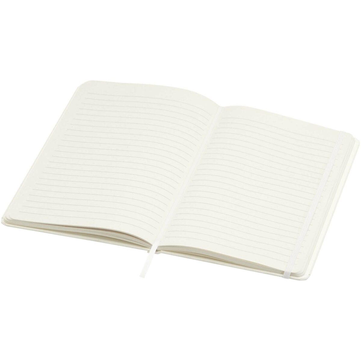 Bass A5 recycled hard cover notebook with lined pages – White extra view