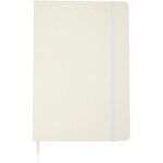 Bass A5 recycled hard cover notebook with lined pages – White front view