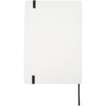 Holm A5 stone paper hard cover notebook with lined pages – White back view